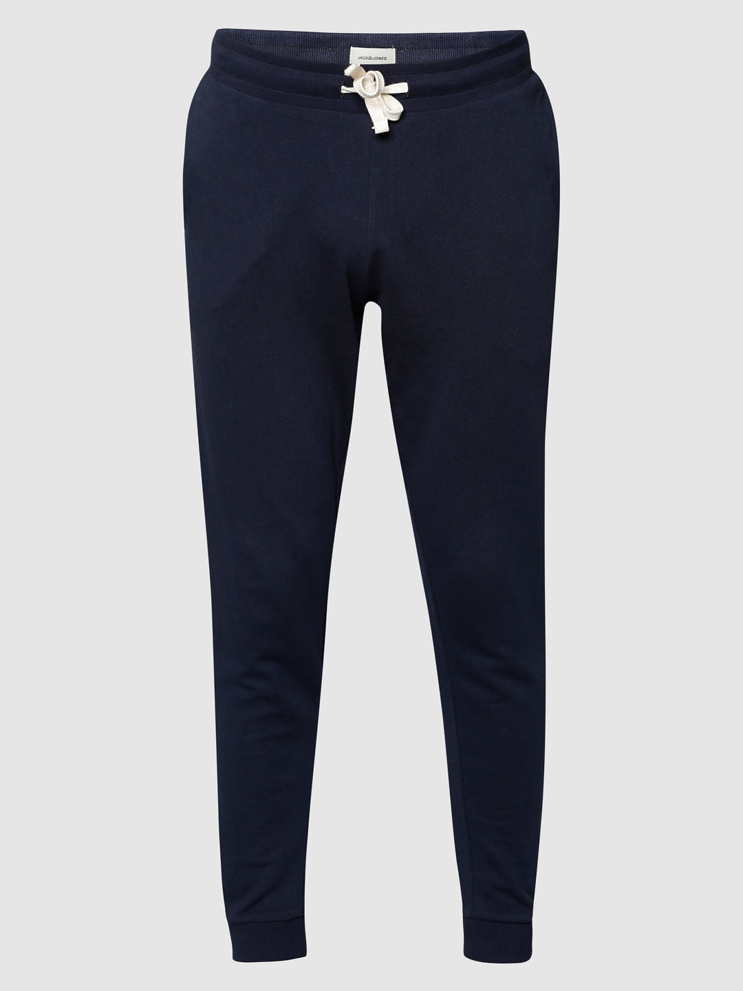 Blue Drawstring Low Rise Slim Fit Sweatpants
