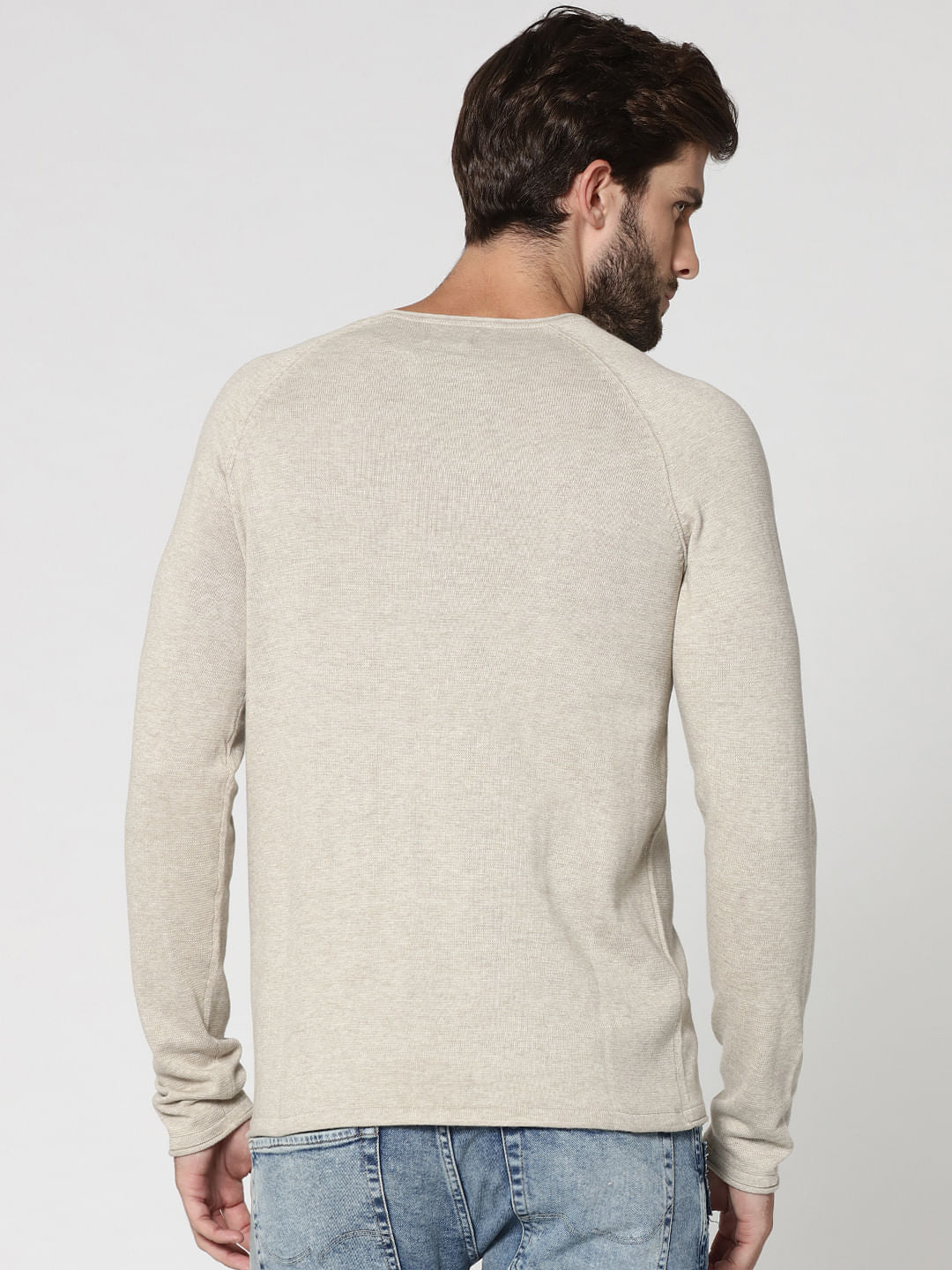 Off White Raglan Sleeves Sweatshirt