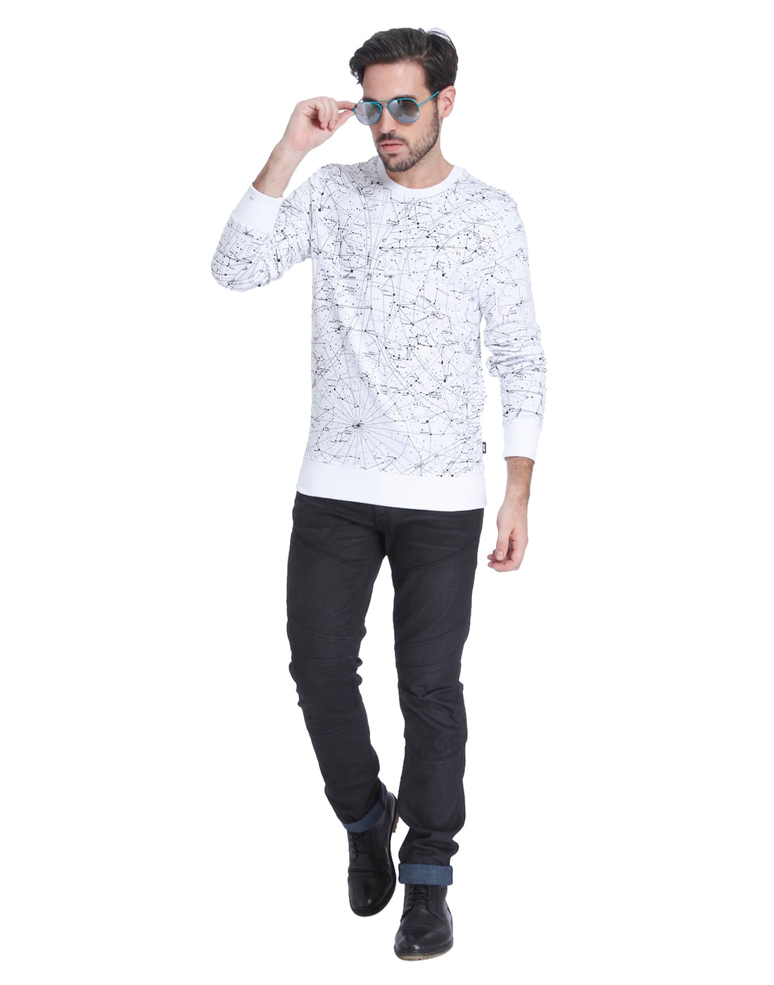 Black Low Rise Slim Fit Biker Jeans