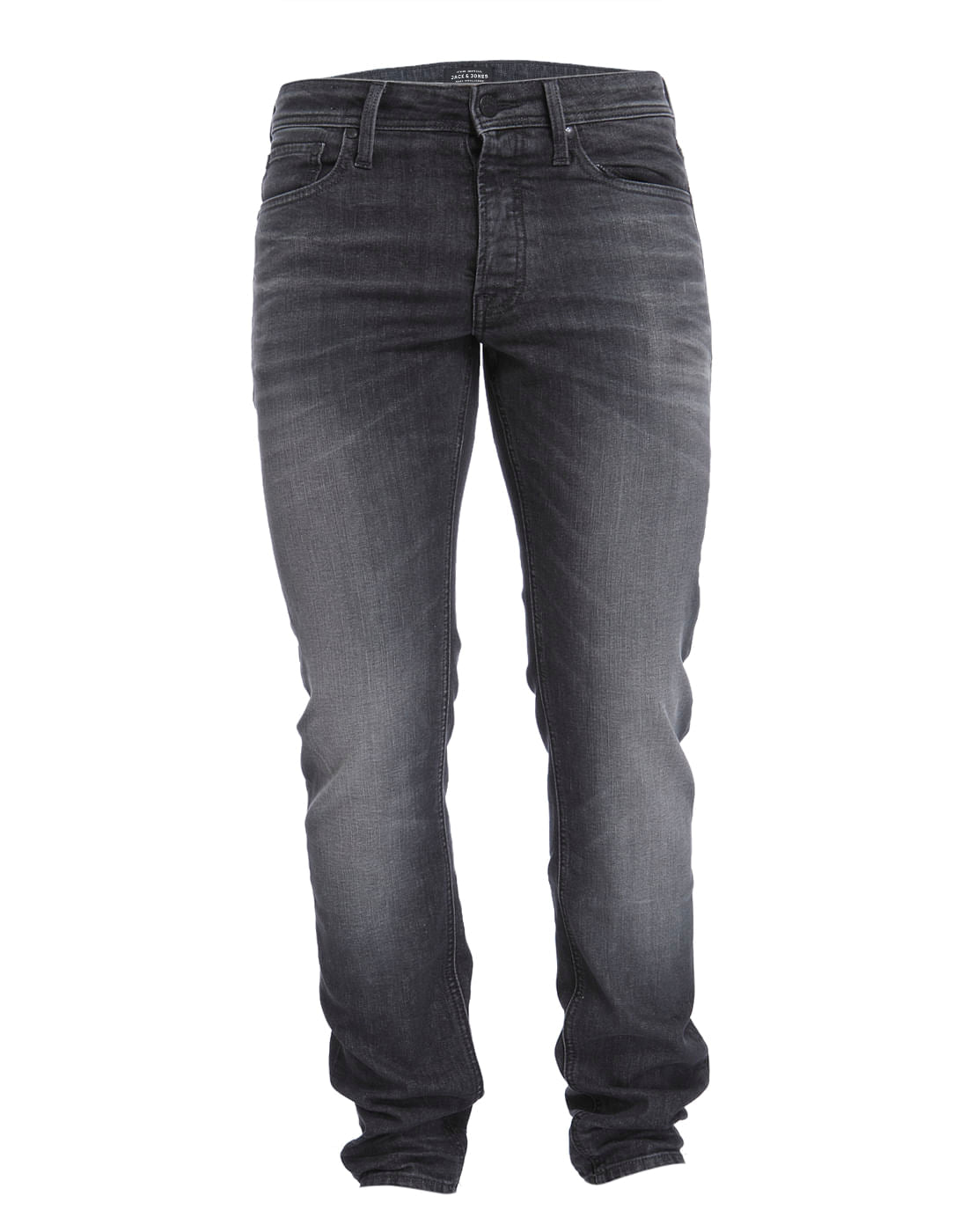 Grey Mid Rise Relaxed Fit Jeans