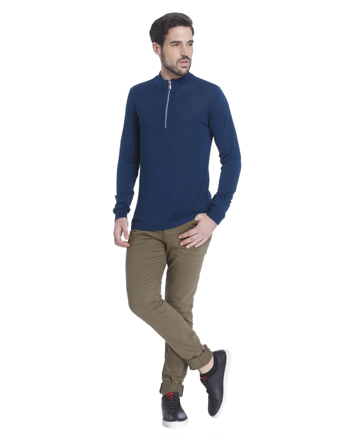 Teal Blue Zip Up Sweatshirt