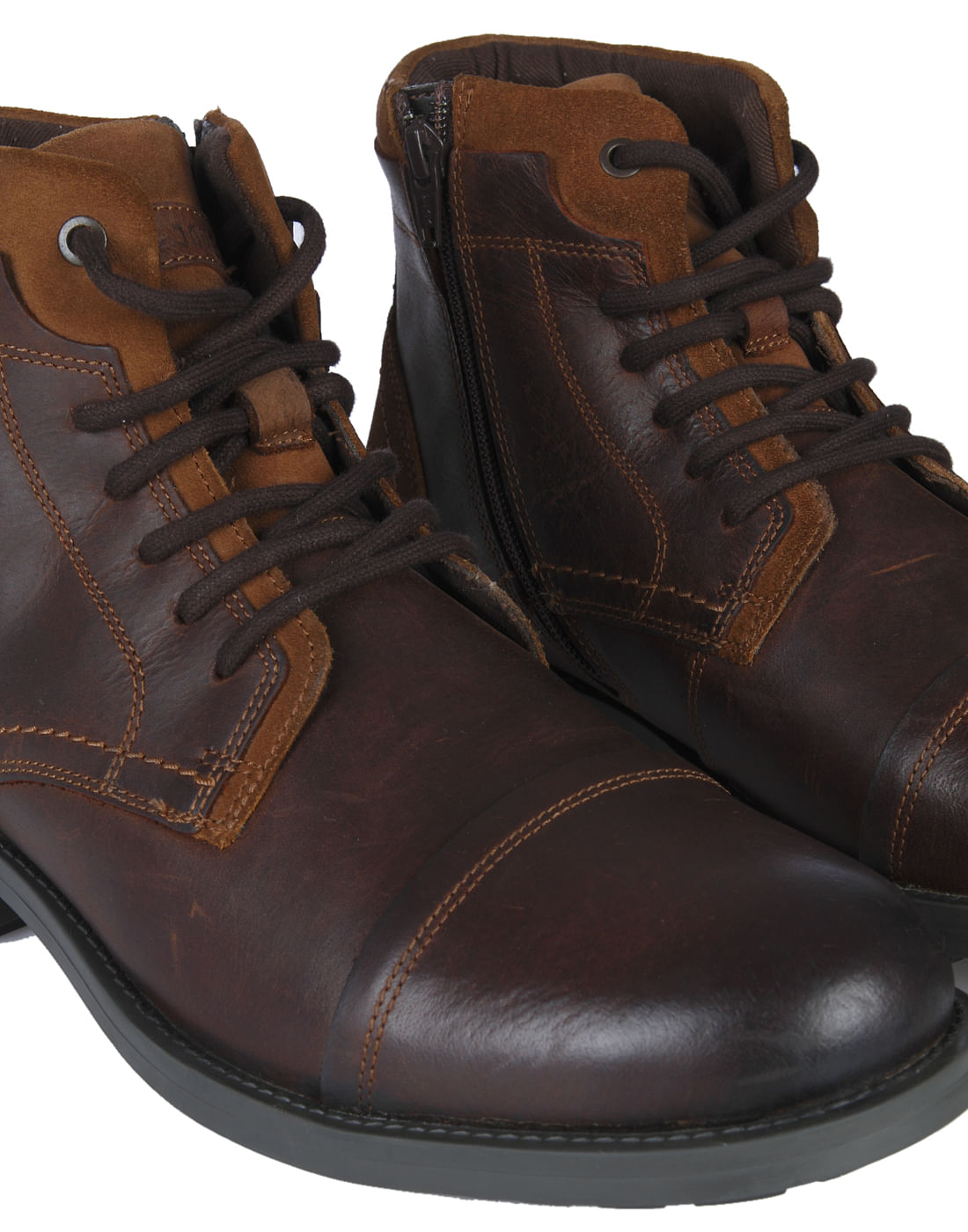 Brown Leather & Suede Boots