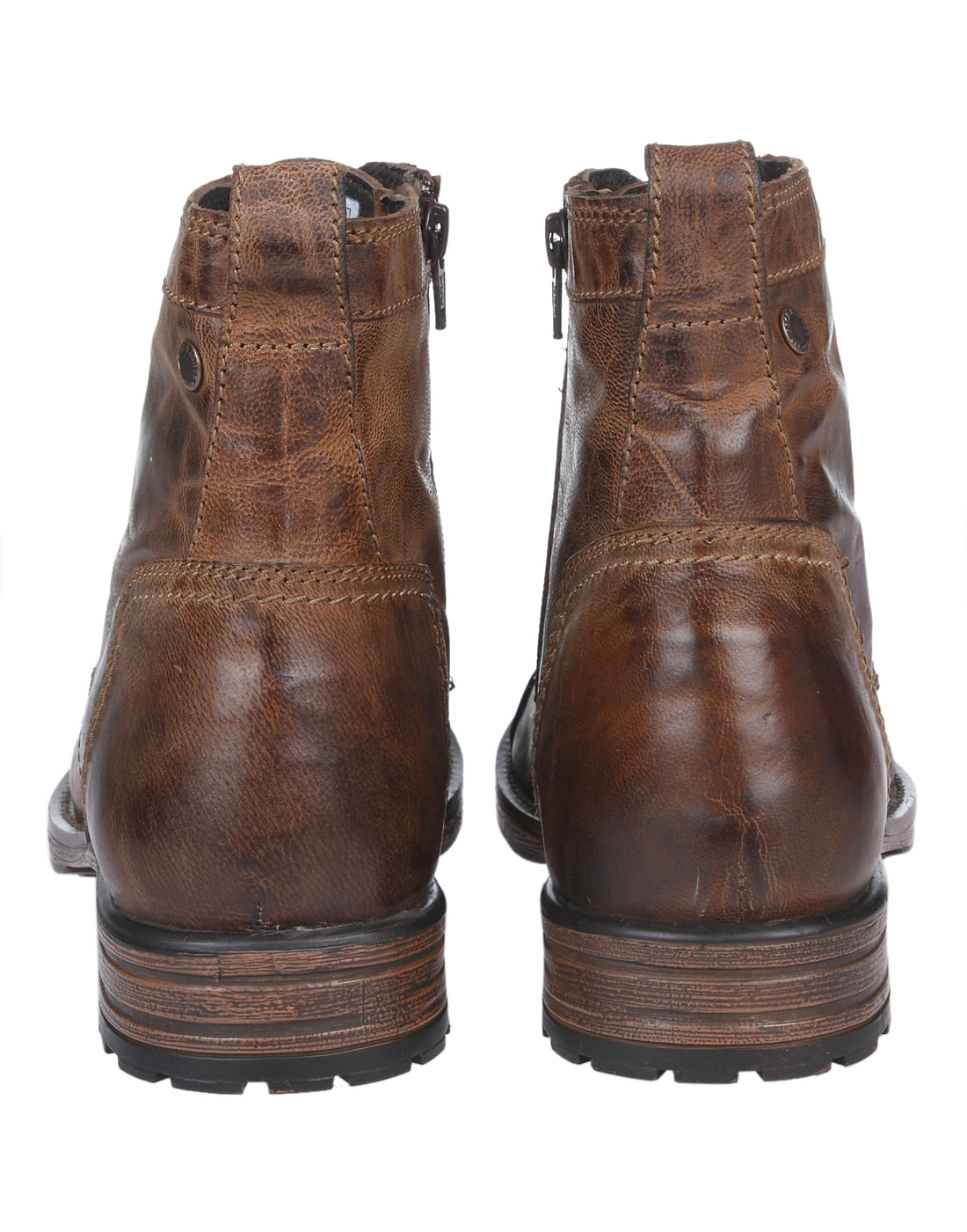 Tan High Top Leather Boots