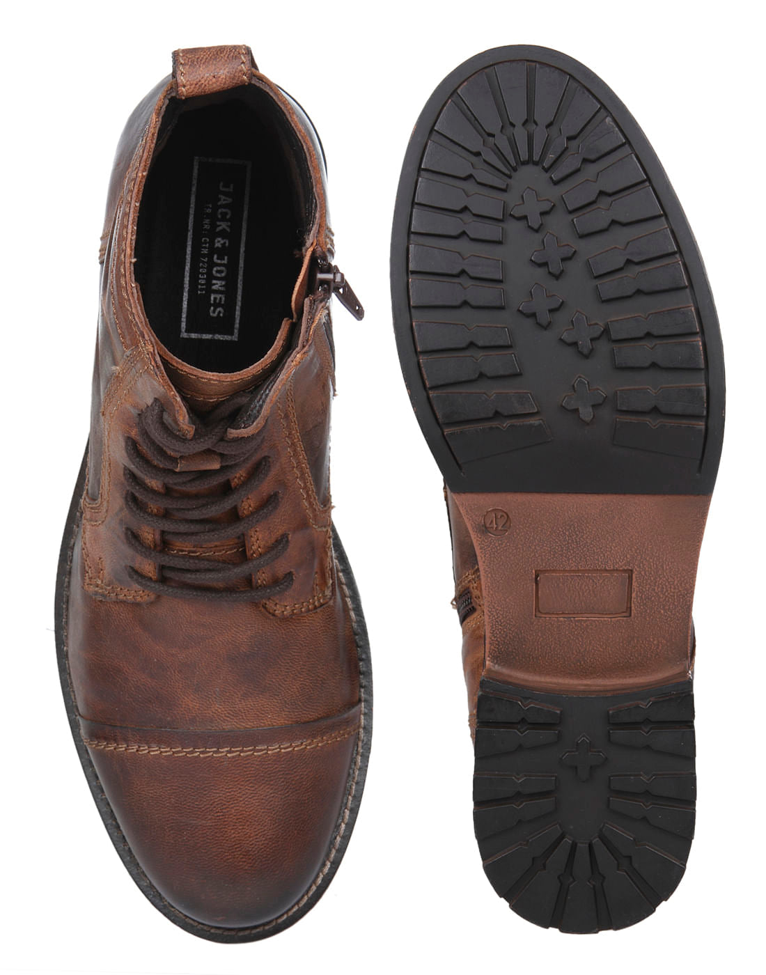 Tan High Top Leather Boots