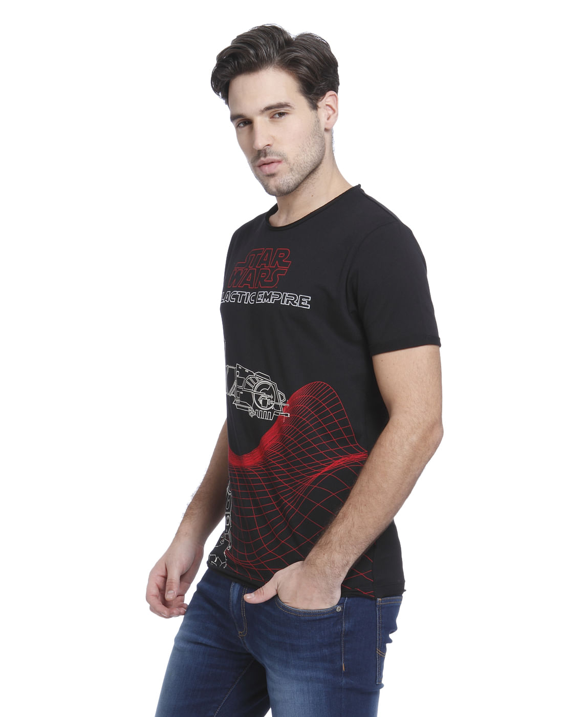 Star Wars Black Graphic Print Crew Neck T-Shirt