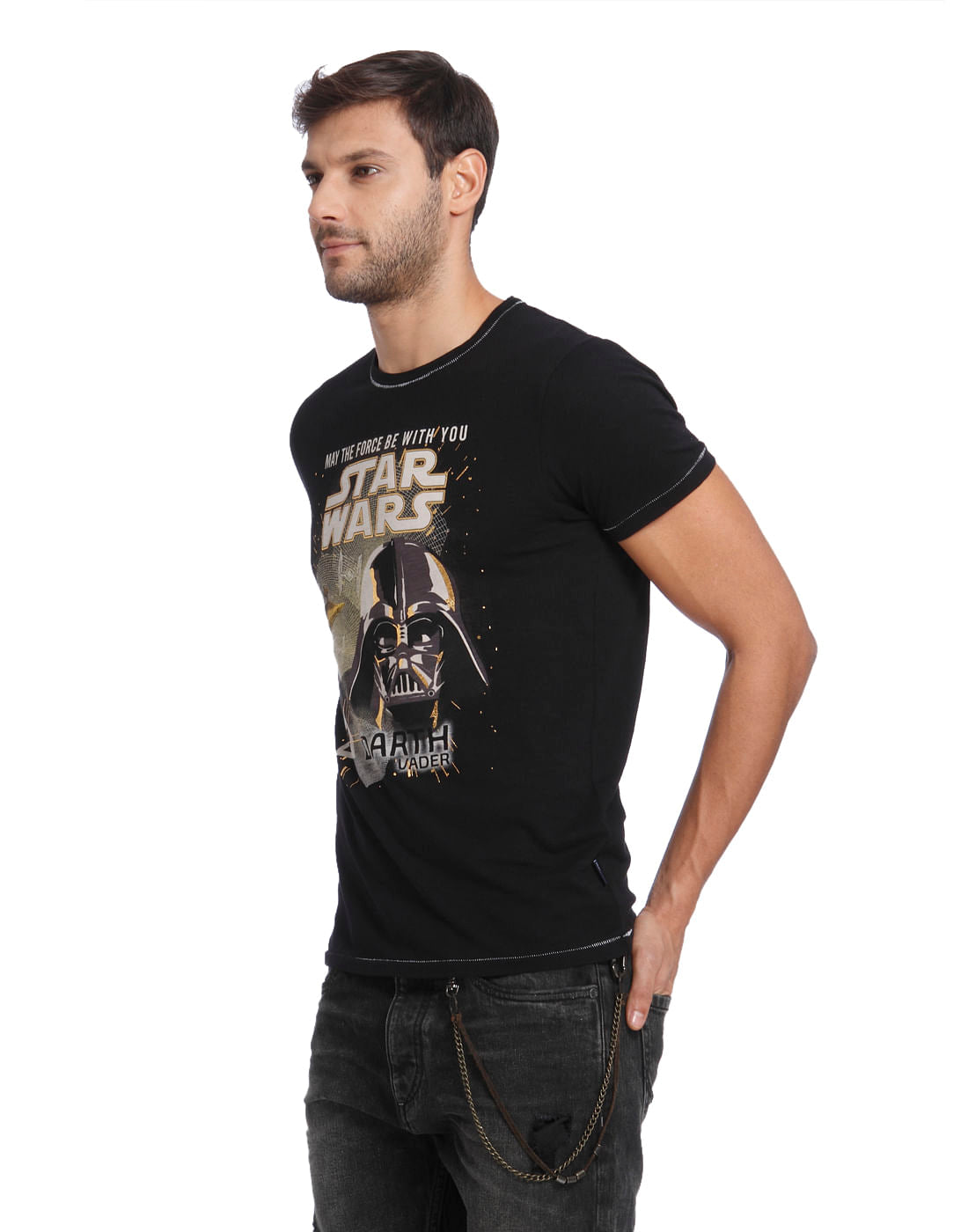 Star Wars Black Darth Vader Print Crew Neck T-Shirt