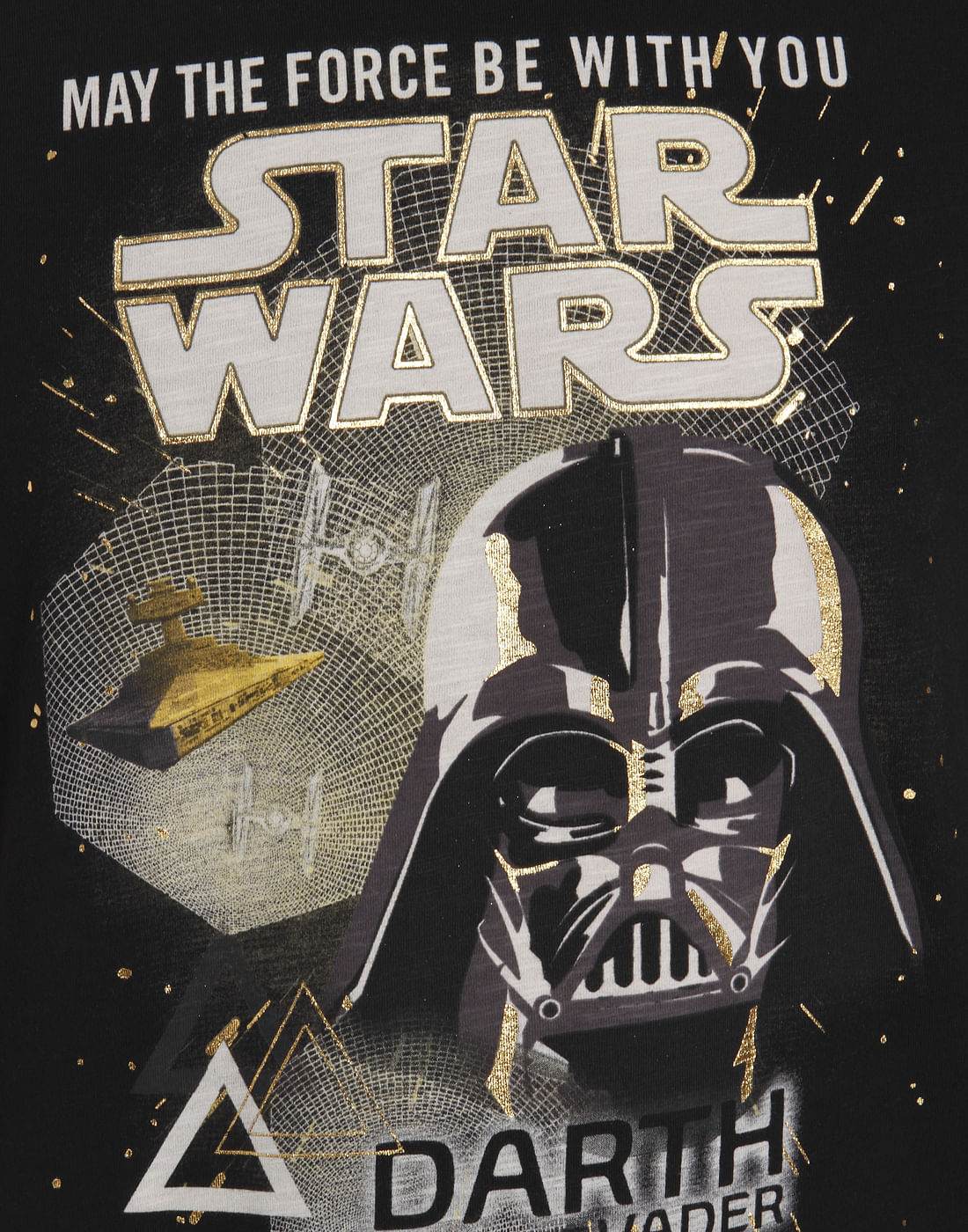 Star Wars Black Darth Vader Print Crew Neck T-Shirt