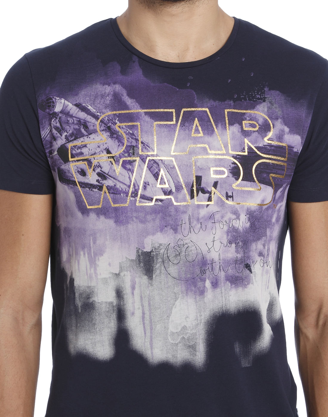 Star Wars Dark Blue Star Wars Print Crew Neck T-Shirt