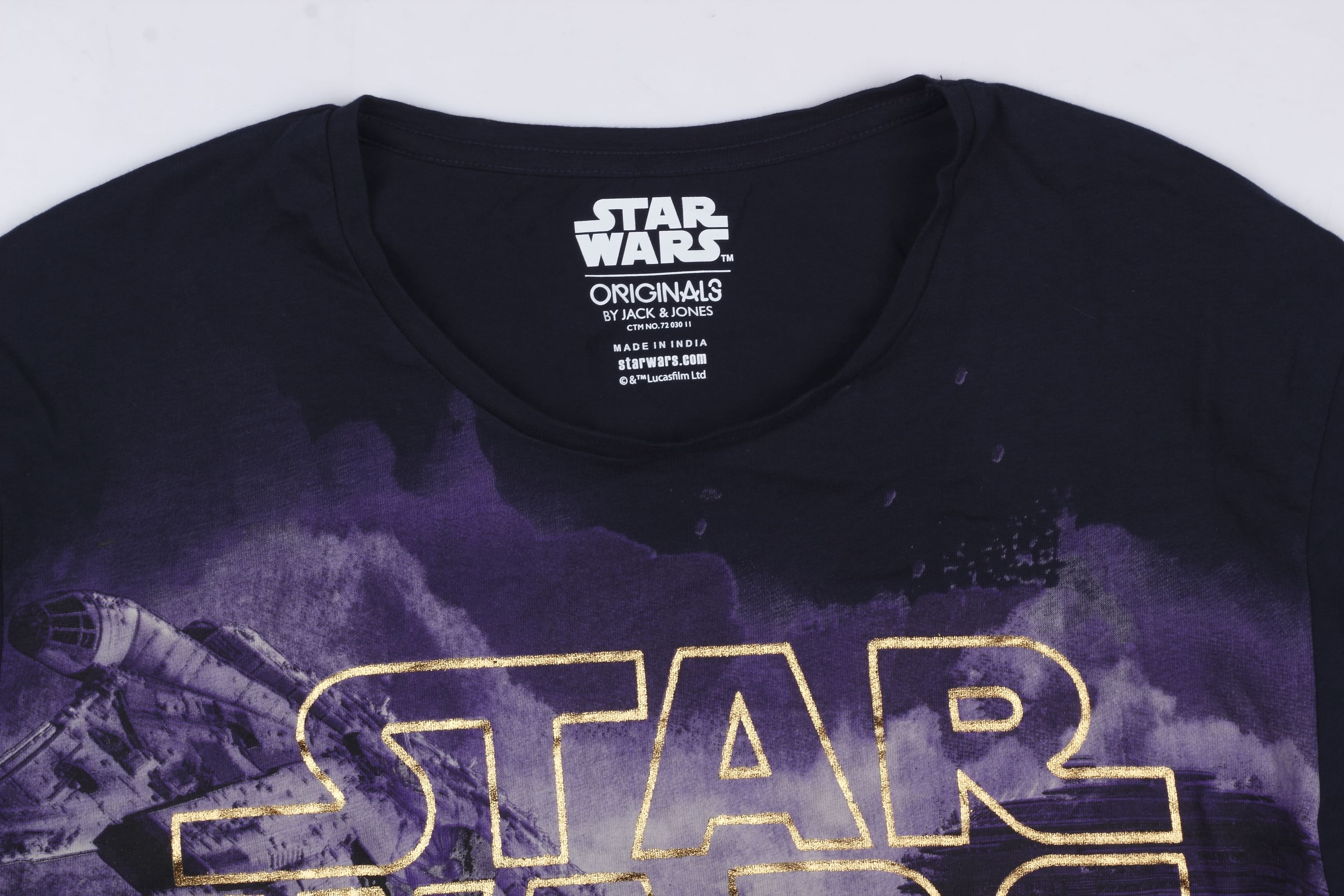 Star Wars Dark Blue Star Wars Print Crew Neck T-Shirt