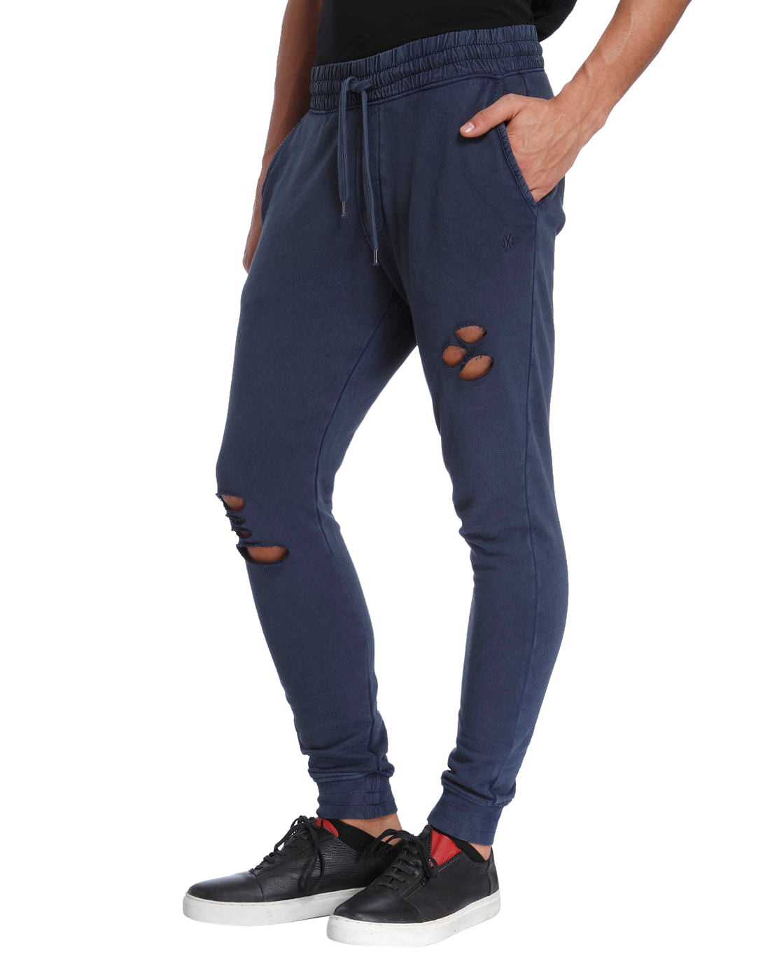 Blue Ripped Sweatpants
