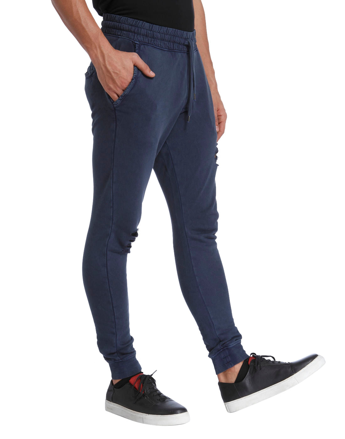 Blue Ripped Sweatpants