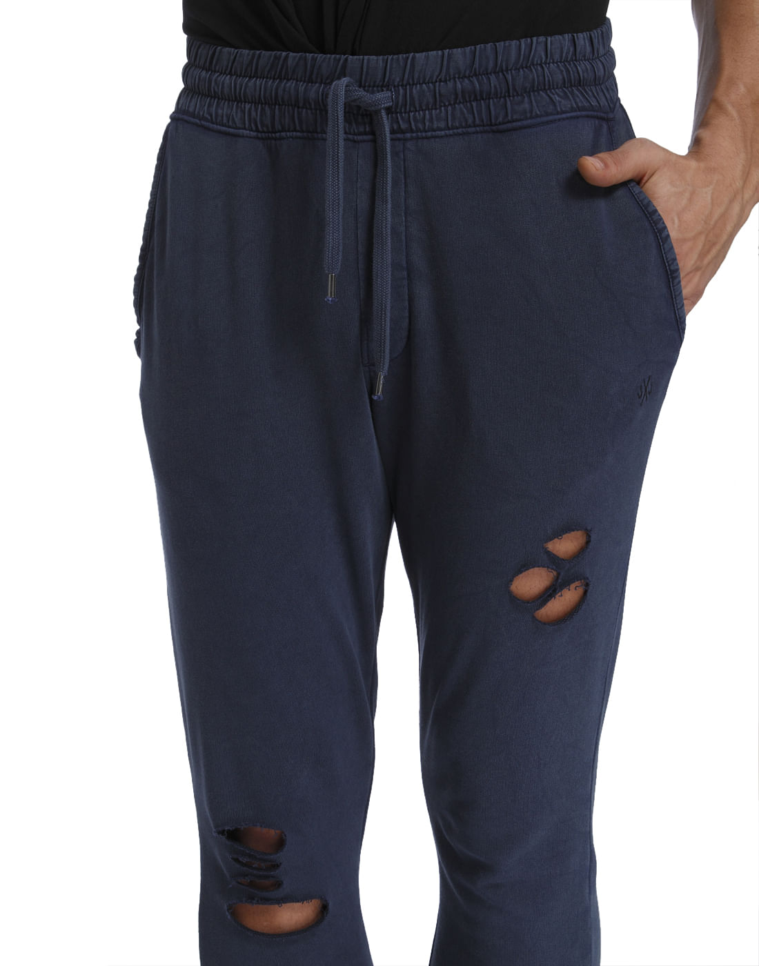 Blue Ripped Sweatpants