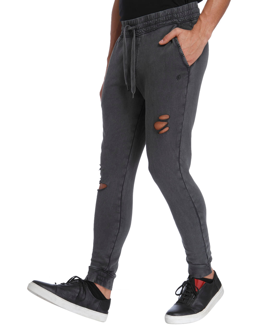 Grey Ripped Sweatpants