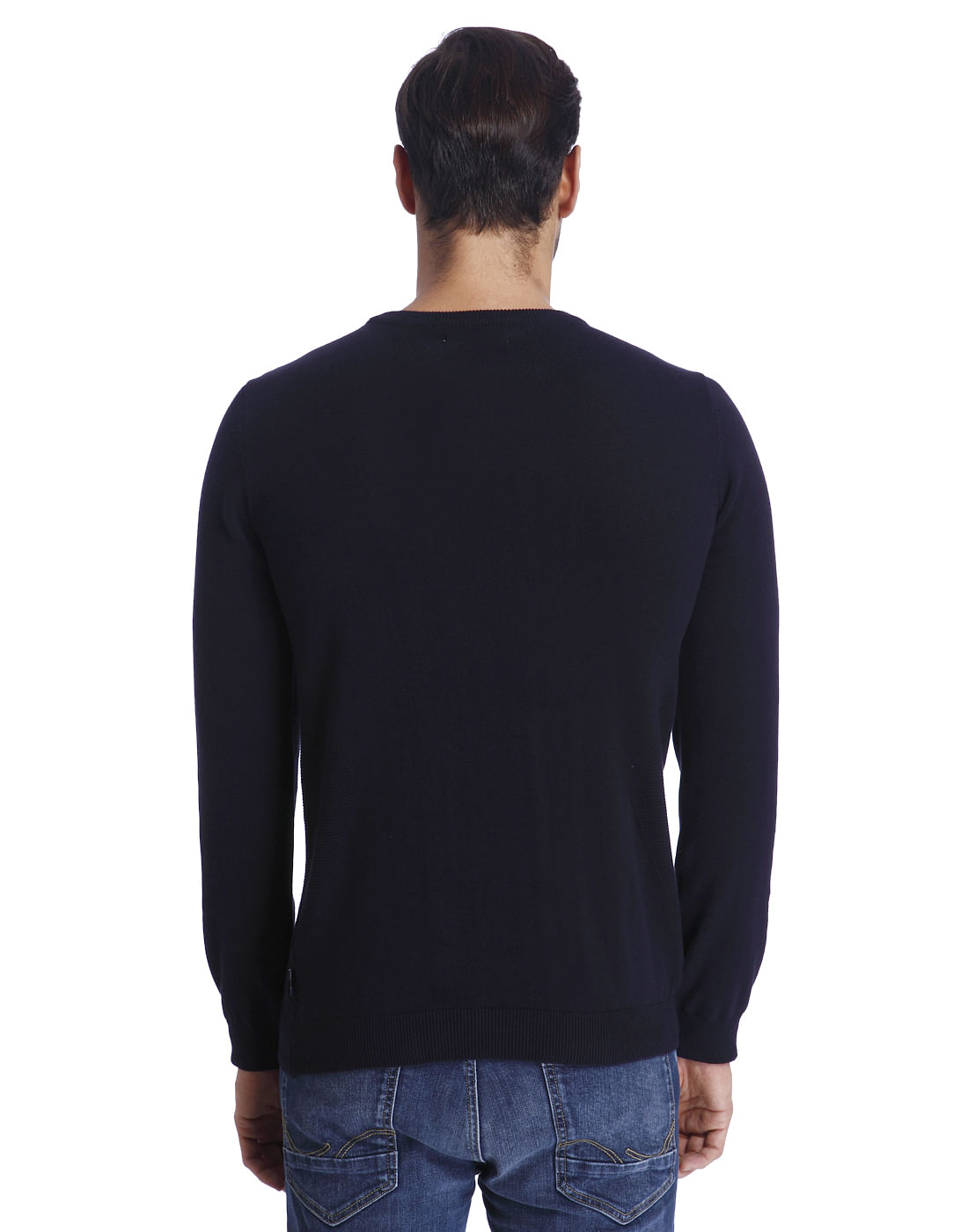 Dark Blue Regular Fit Pullover