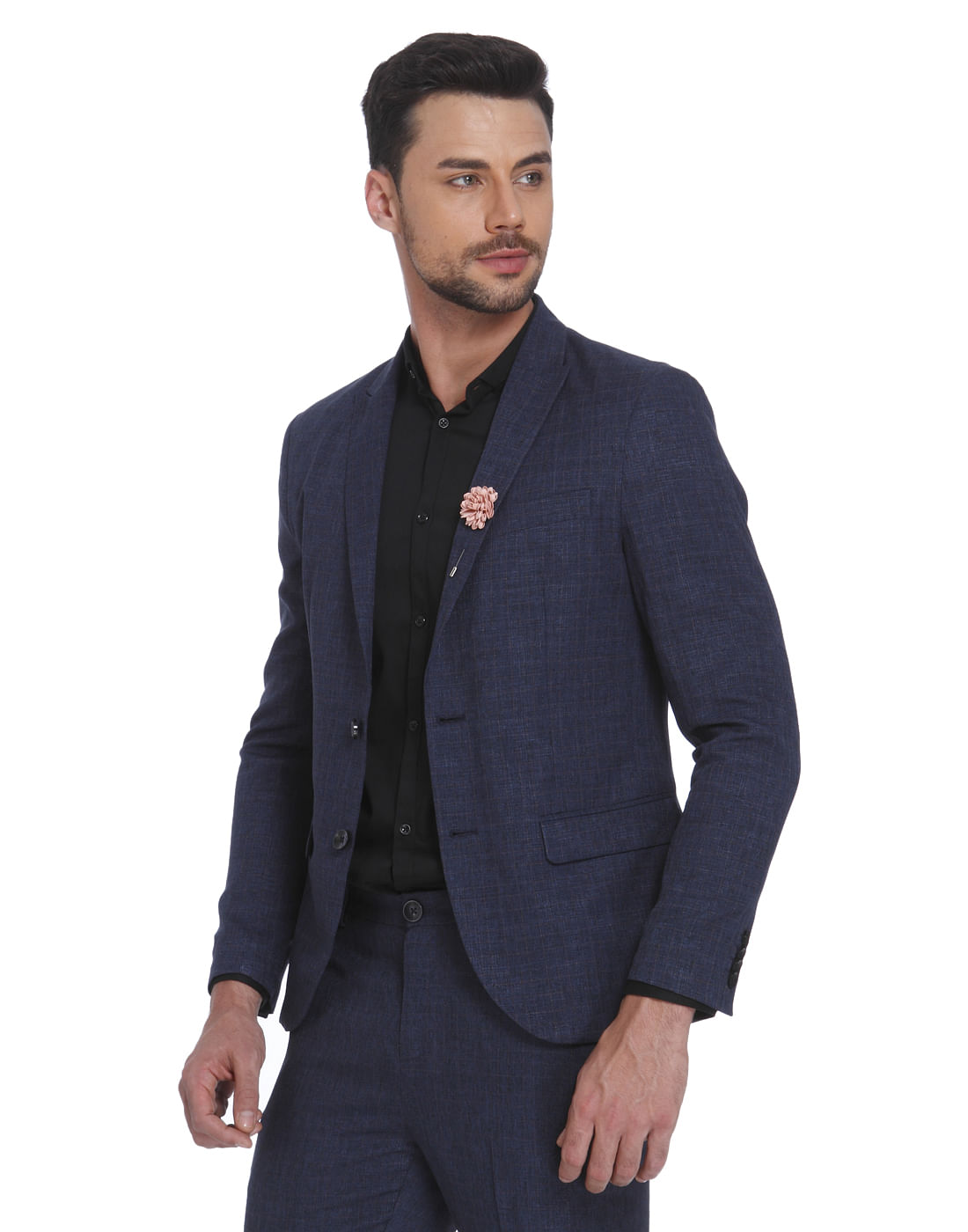 Blue Check Slim Fit Blazer