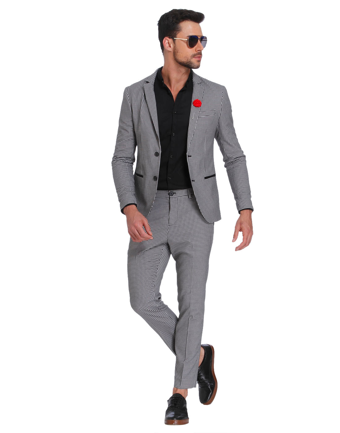 Gingham Slim Fit Blazer