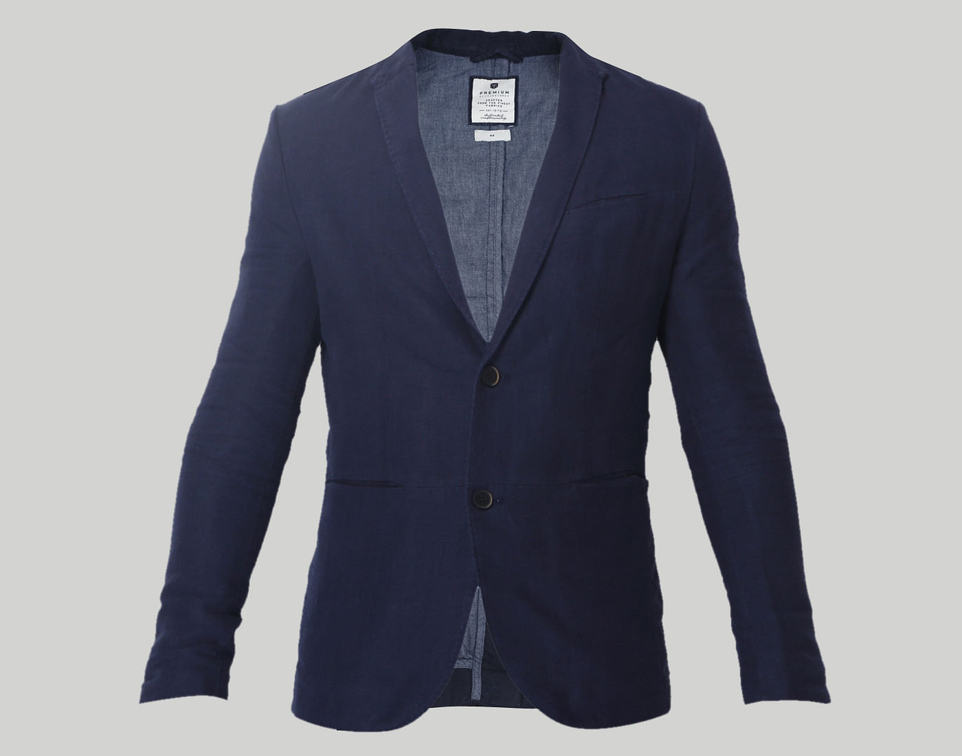 Dark Blue Linen Blazer