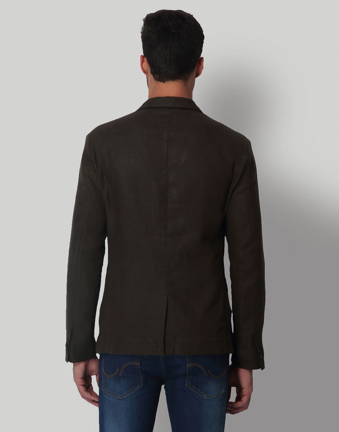 Dark Olive Green Linen Blazer
