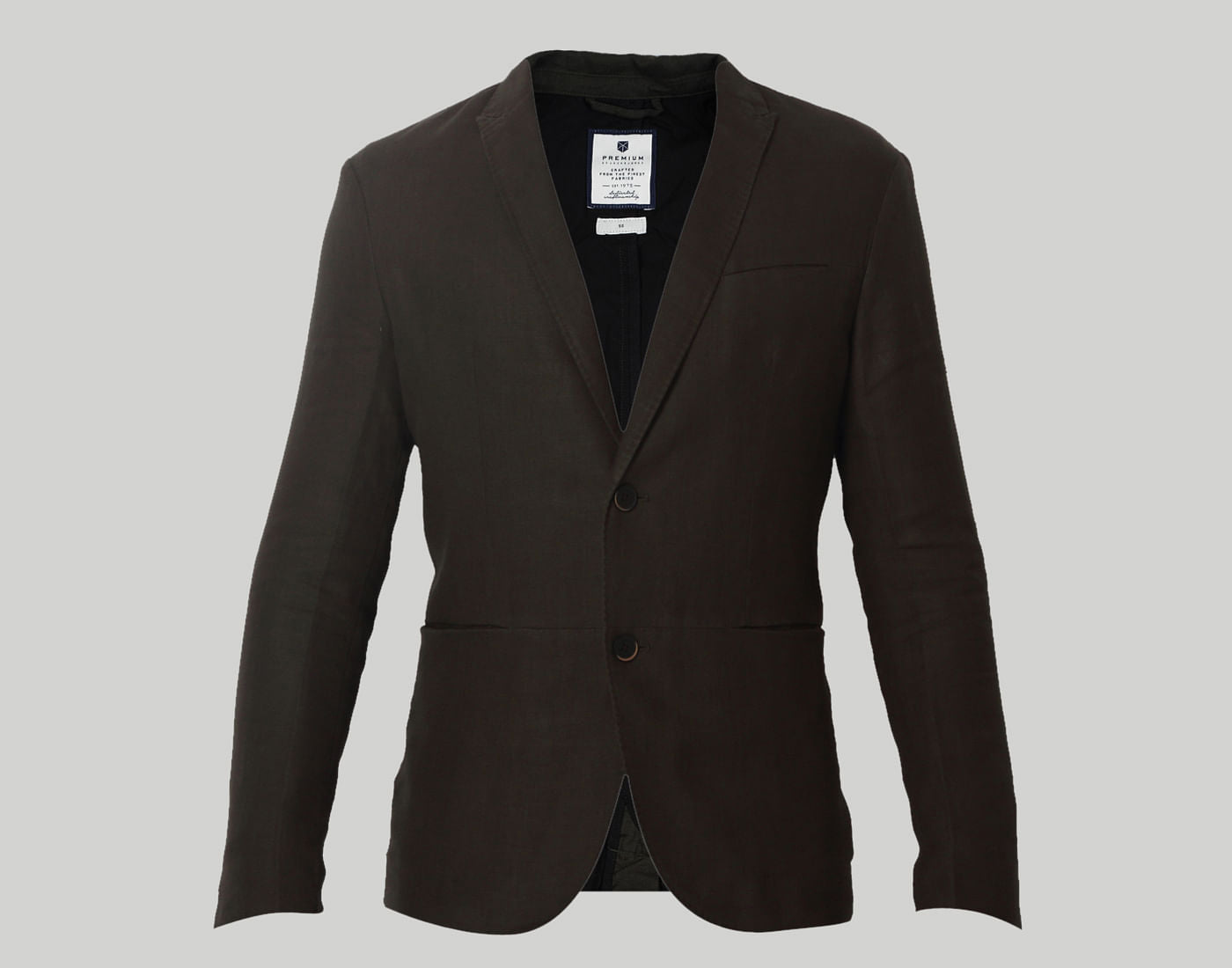 Dark Olive Green Linen Blazer