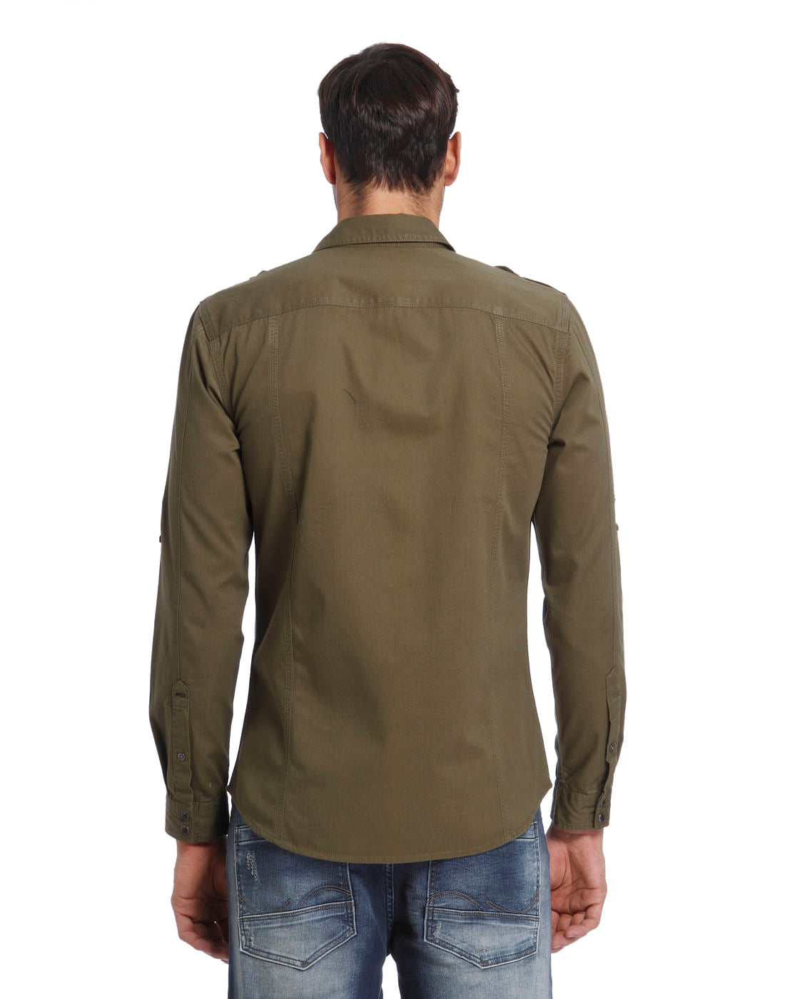 Star Wars Army Green Graphic Print Slim Fit Shirt