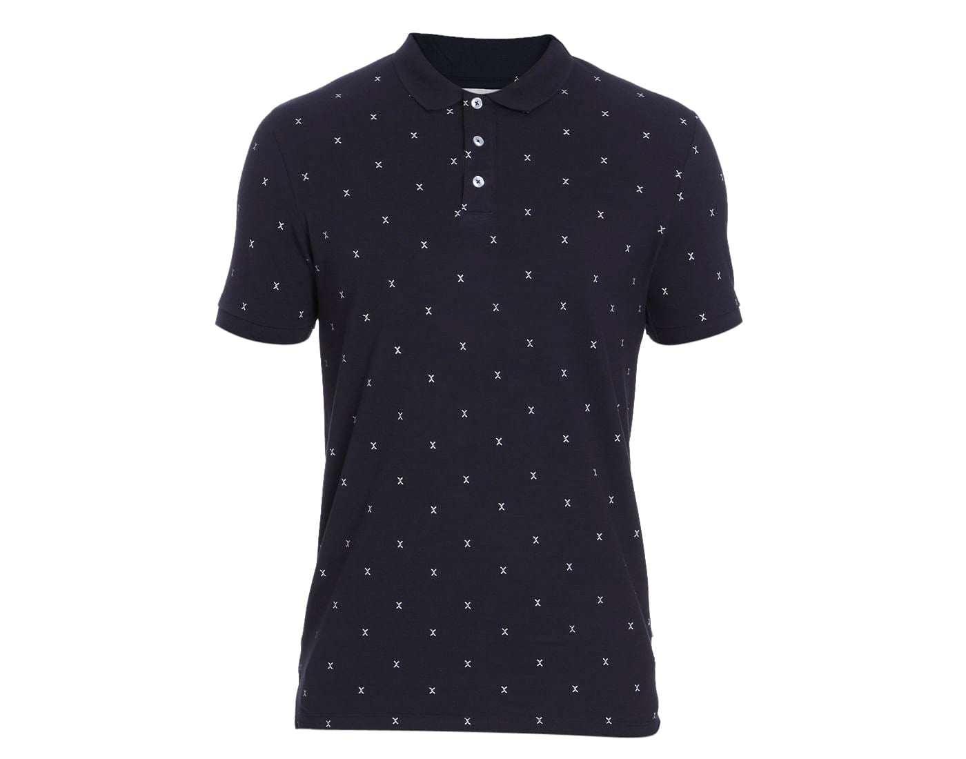 Dark Blue All Over Print Polo T-Shirt