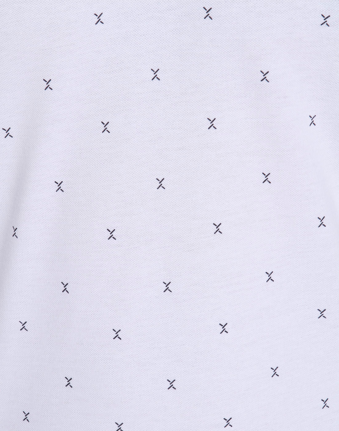 White All Over Print Polo T-Shirt