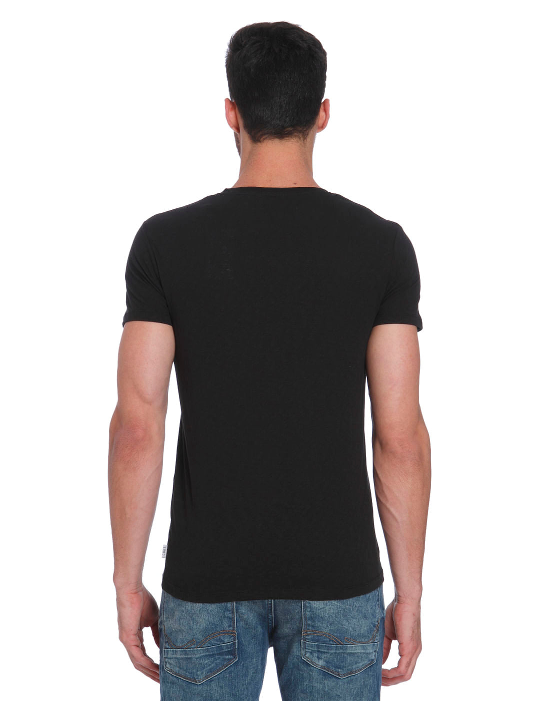 Black Graphic Print Crew Neck T-Shirt