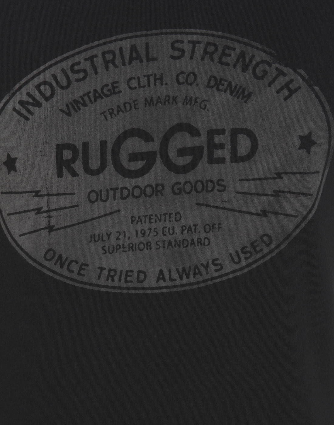 Black Text Print Crew Neck T-Shirt