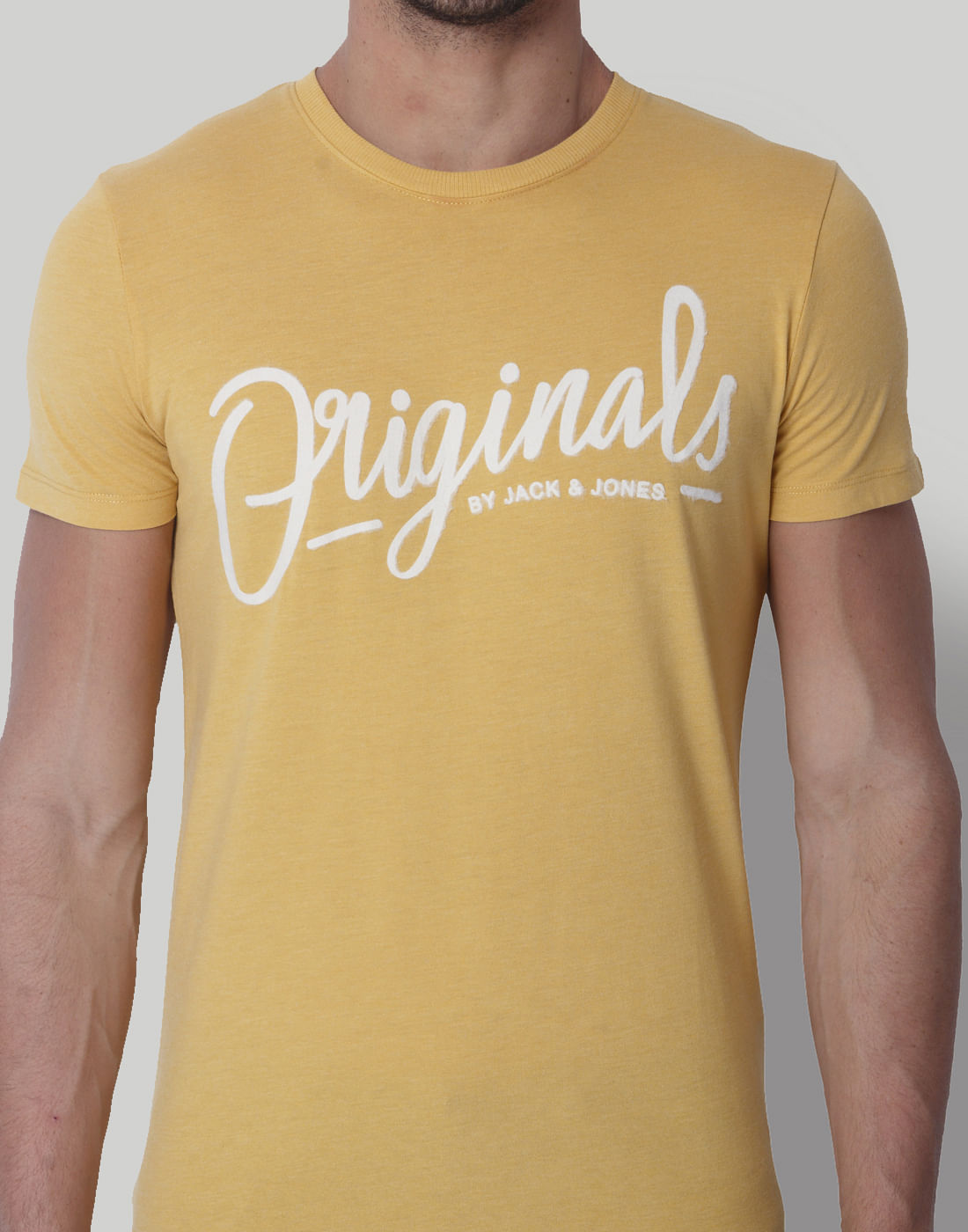 Yellow Originals Print Crew Neck T-Shirt