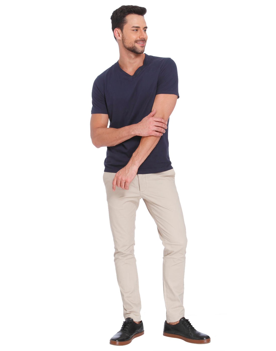 Dark Blue V-Neck T-Shirt