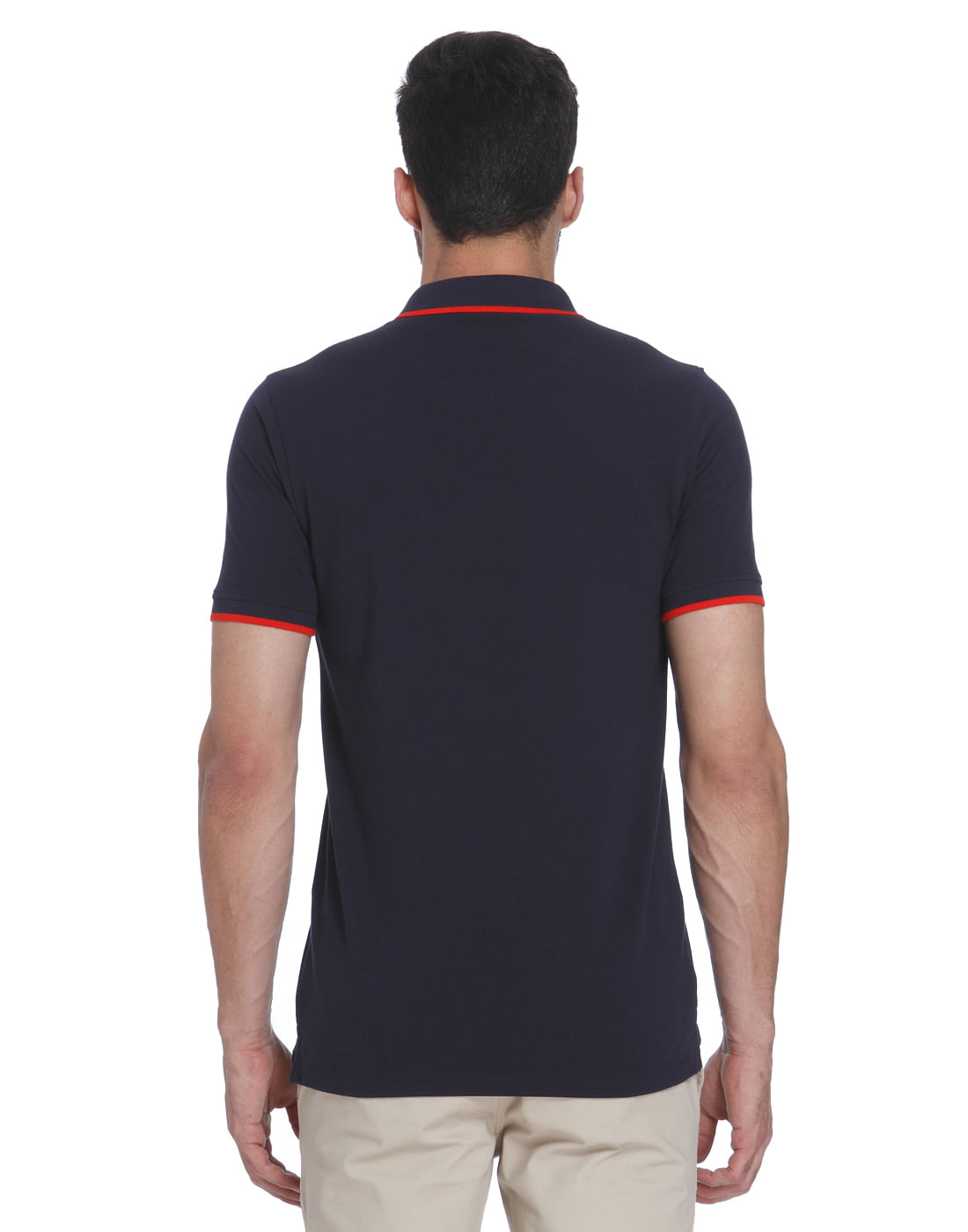 Dark Blue & Orange Polo T-Shirt