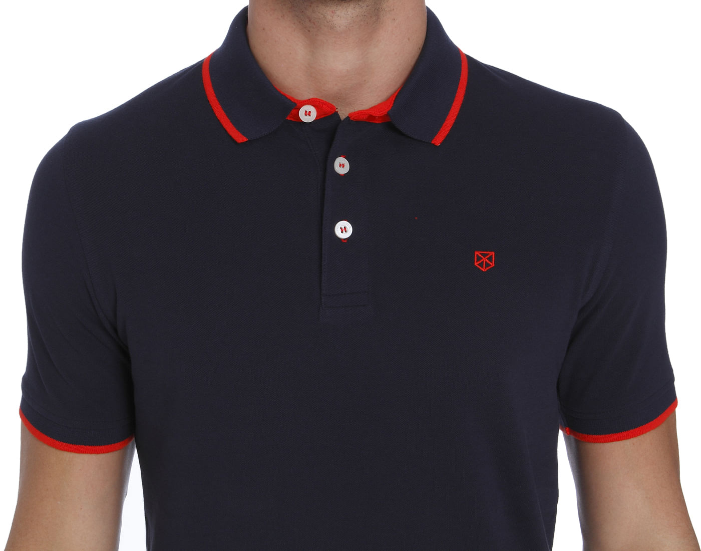 Dark Blue & Orange Polo T-Shirt
