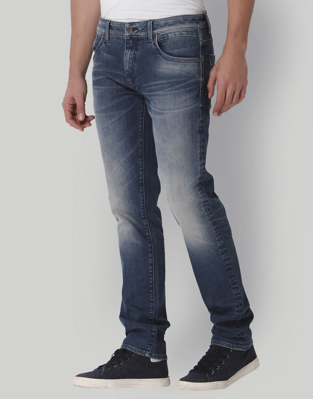 Blue Low Rise Slim Fit Jeans