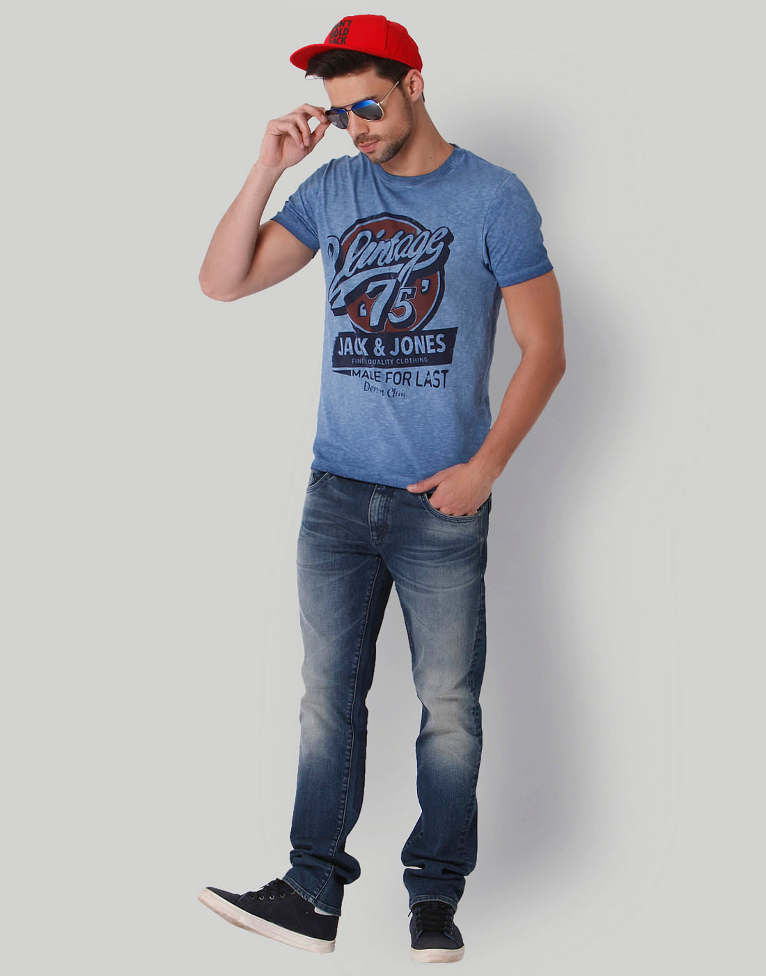 Blue Low Rise Slim Fit Jeans