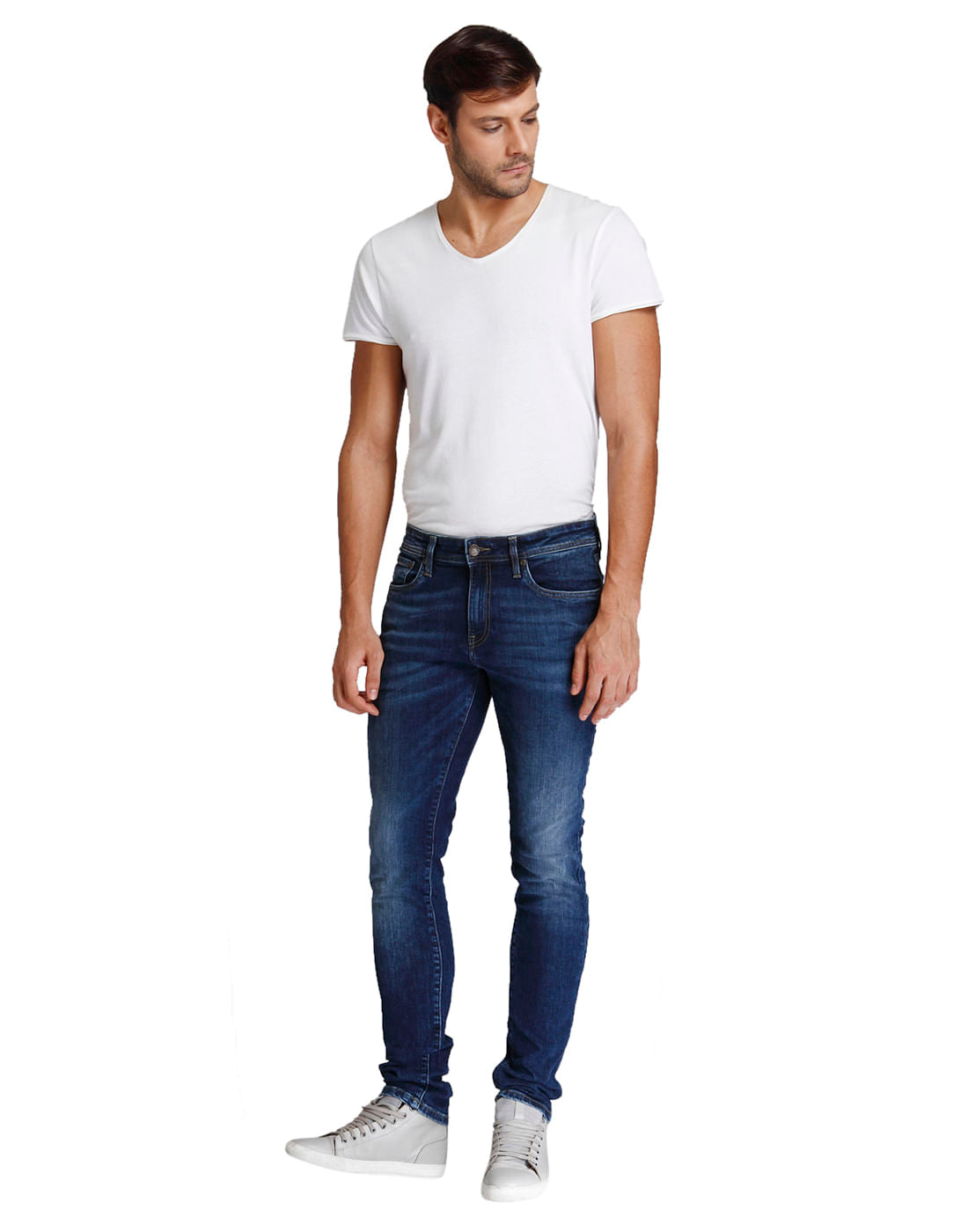 Dark Blue Low Rise Skinny Fit Jeans