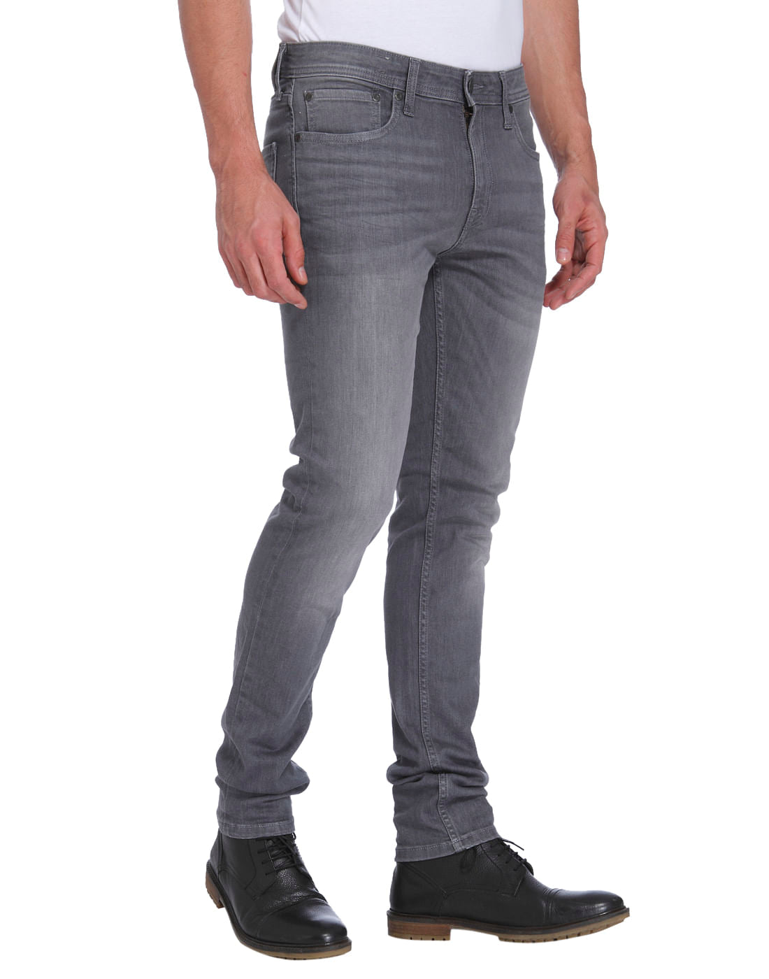Grey Low Rise Skinny Fit Jeans