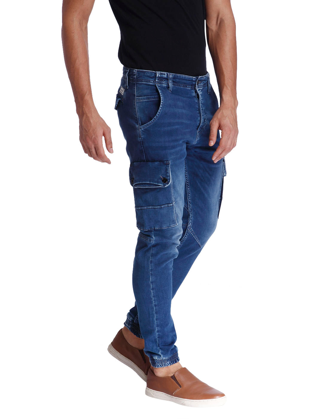 Blue Denim Joggers