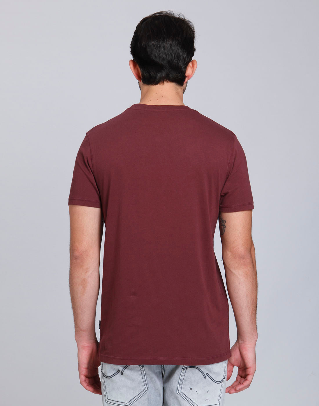 Purple Logo Print Crew Neck T-Shirt