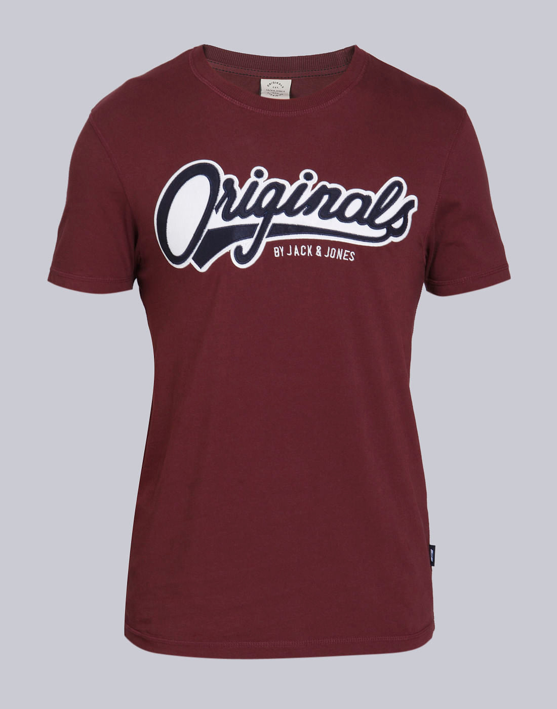 Purple Logo Print Crew Neck T-Shirt