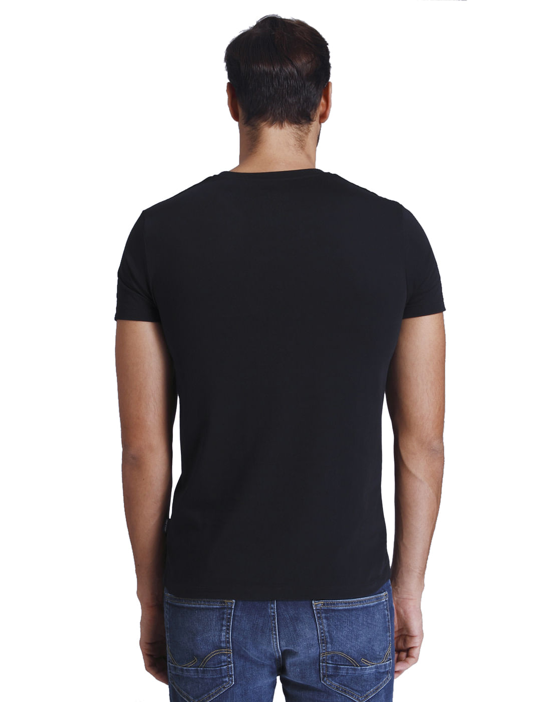 Black & White Text Print Crew Neck T-Shirt