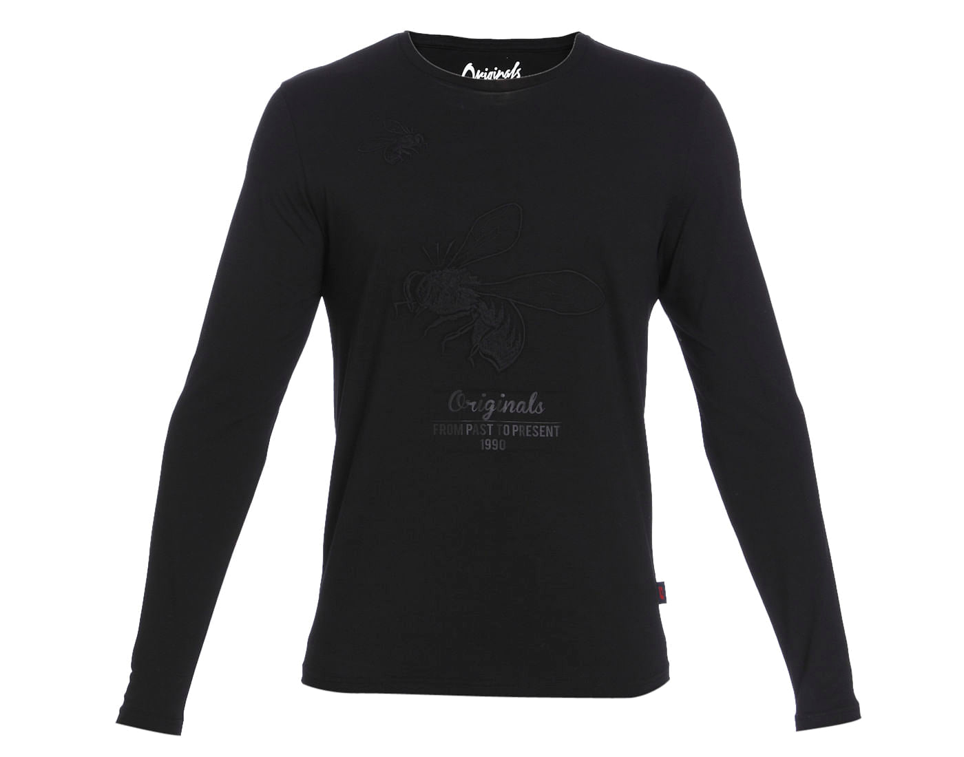 Black Bee Print Crew Neck T-Shirt