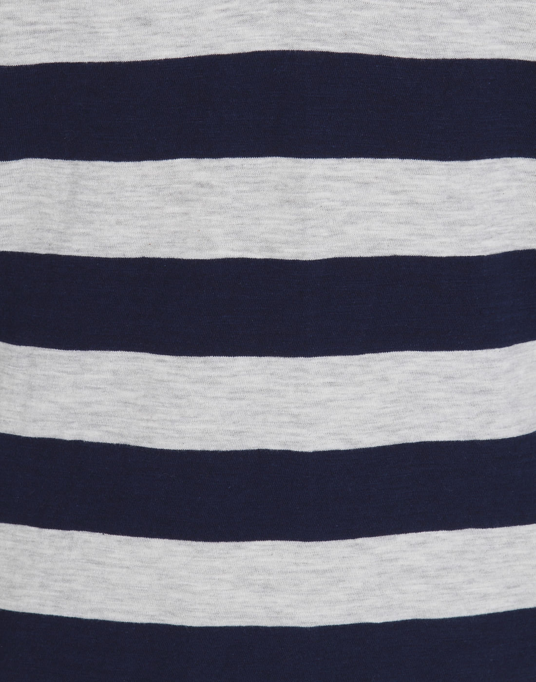 Dark Blue Striped Crew Neck T-Shirt