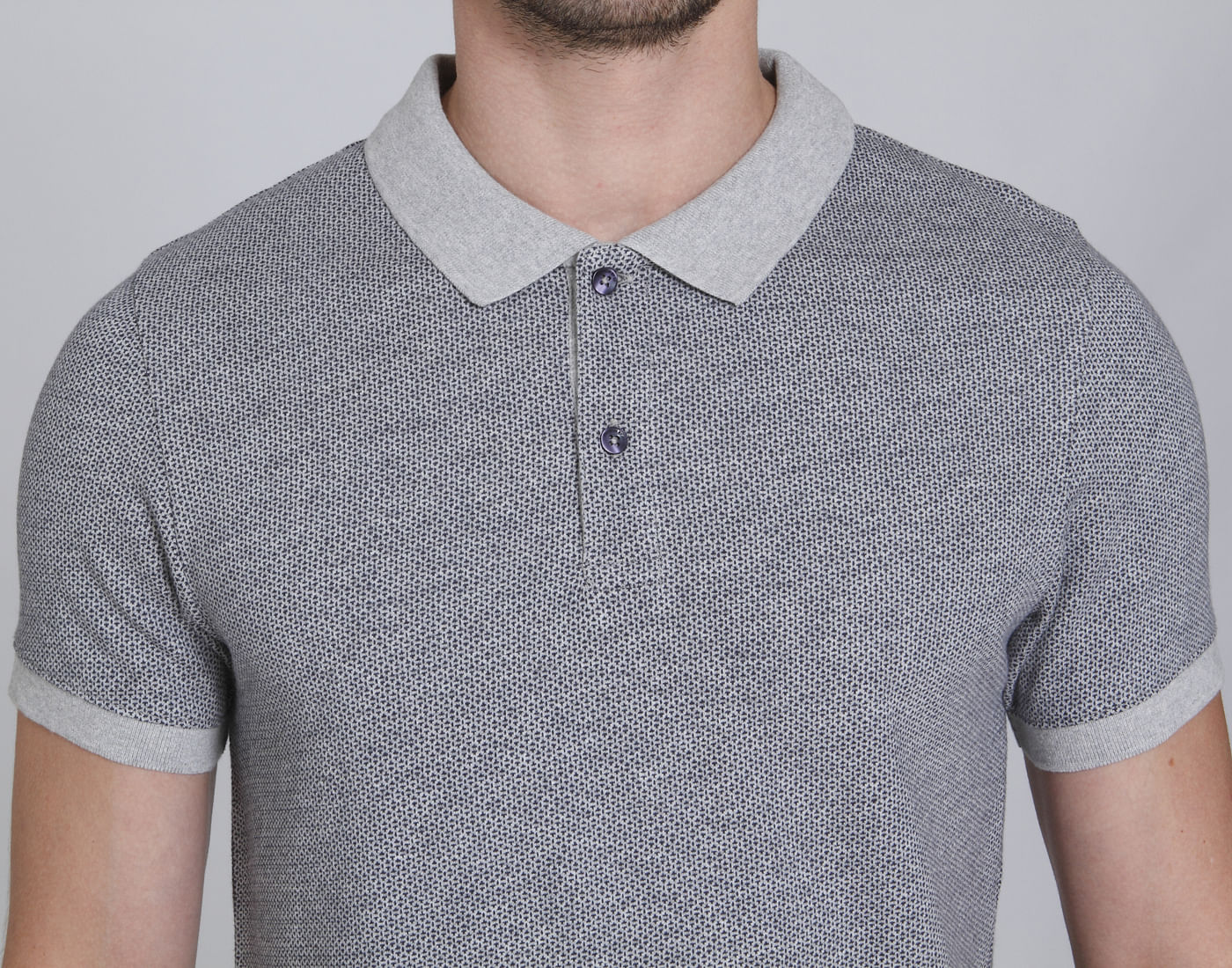 Grey Polo Neck T-Shirt