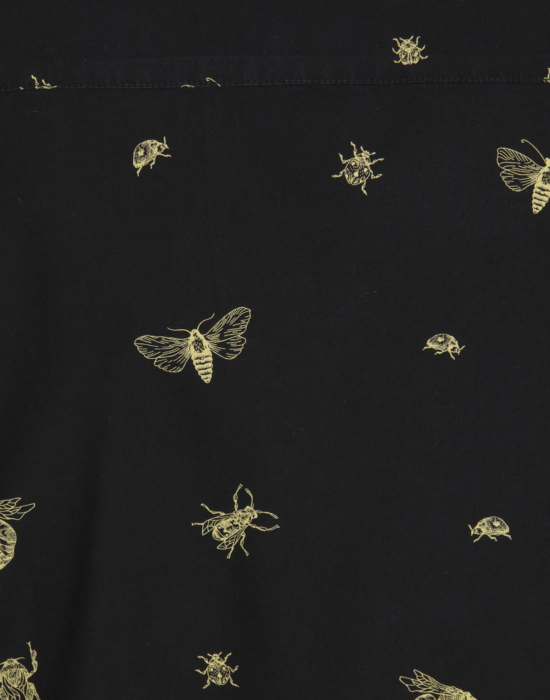 Green Beetle Print Slim Fit Shirt
