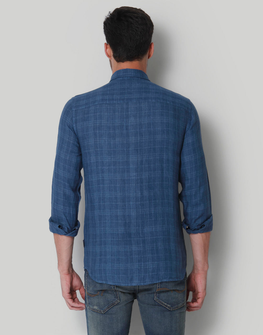 Blue Check Linen Shirt
