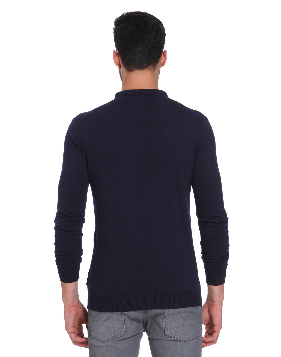 Blue Knit Polo T-Shirt