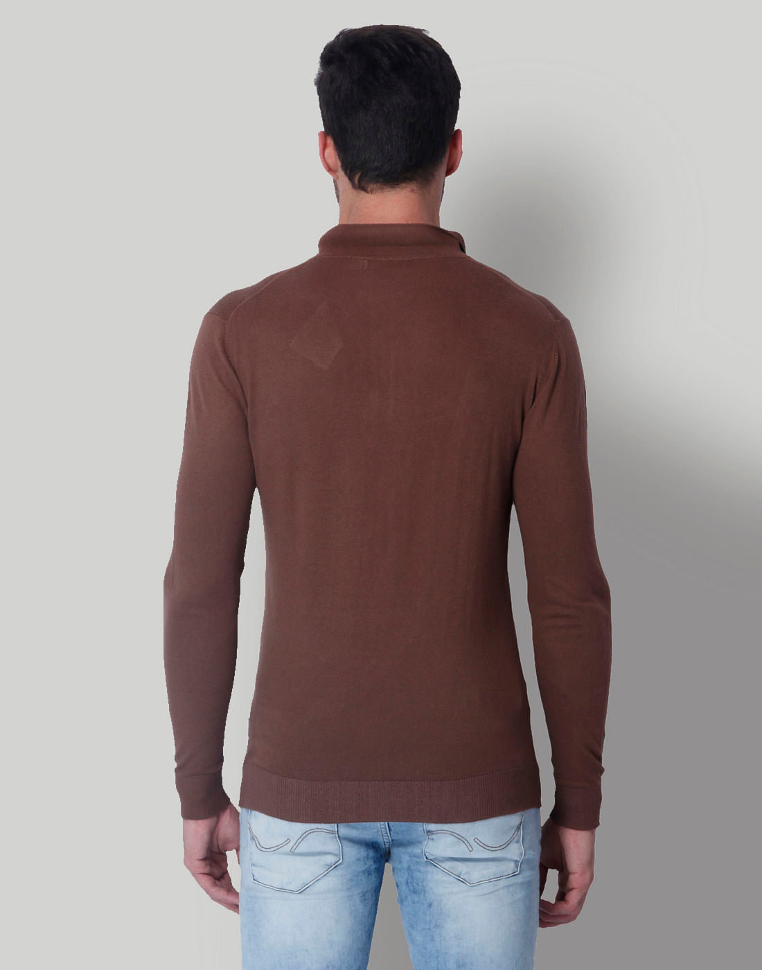 Brown Polo Neck T-Shirt