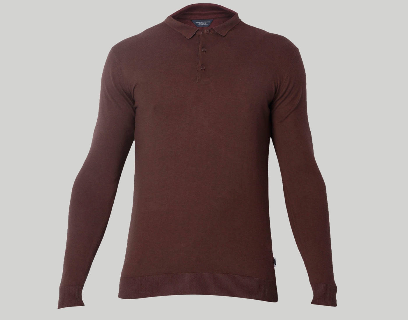 Brown Polo Neck T-Shirt