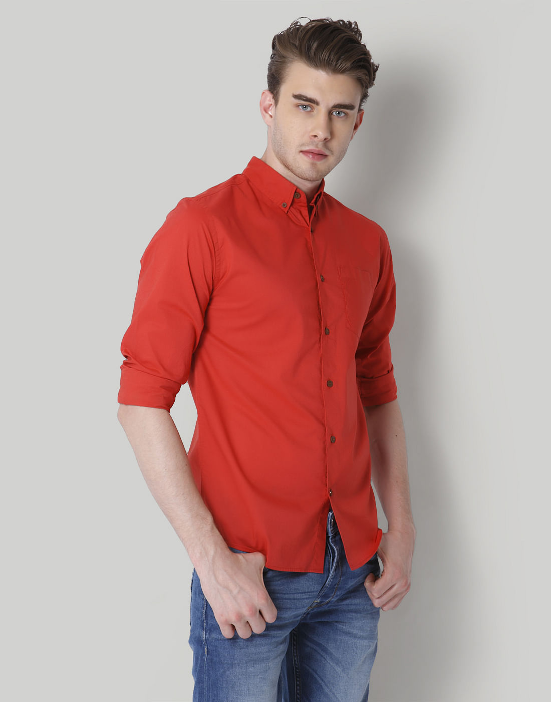 Red Solid Shirt