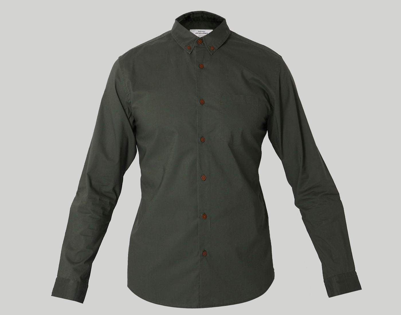 Olive Green Slim Fit Shirt